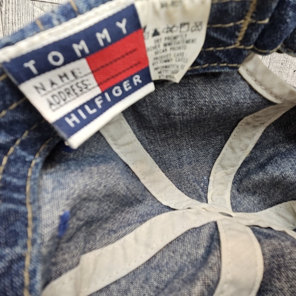 Tommy Hilfiger Jeans Denim Blue Hat Cap Vintage Strap Back - Picture 9 of 13